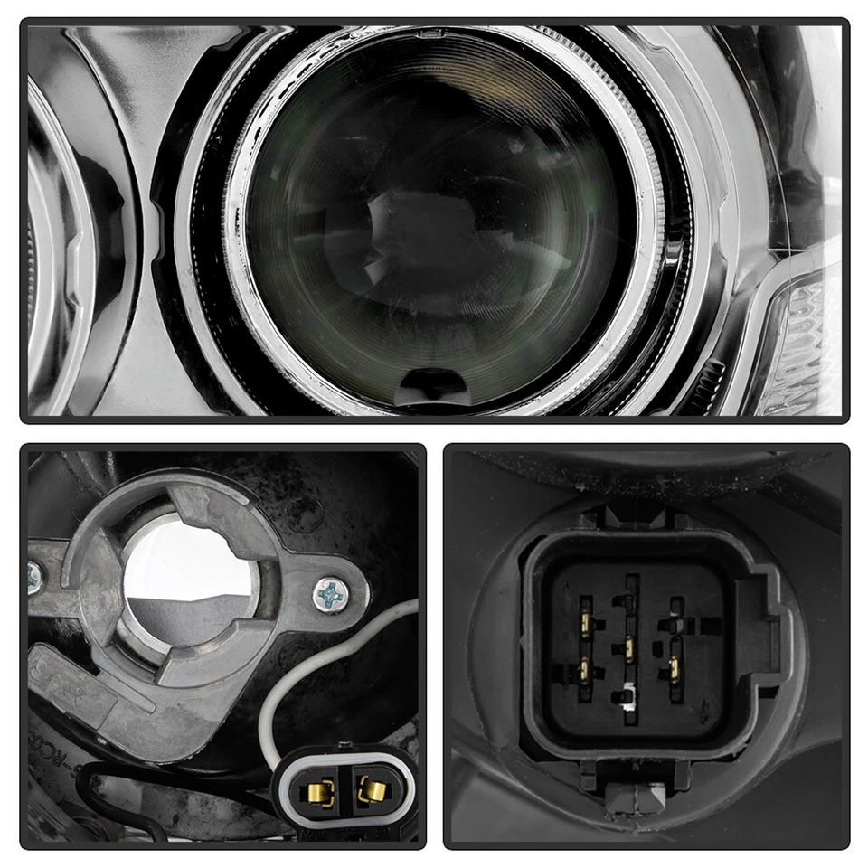 For 2007 2008 2009 Lincoln MKZ Halogen Projector Headlights Headlamps Left+Right - Imagem 4 de 4