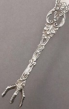 Florale Zuckerzange 800er Silber Blumen Krallen durchbrochen (AP)