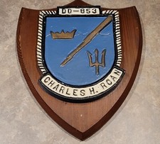 VINTAGE- United States Navy Command Plaque - USS CHARLES H. ROAN - DD-853 - 1946