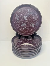 Noritake Primastone Fantasy Purple Salad Luncheon Dessert Plates VTG 8" Lot 8