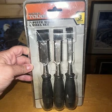 New Hyper Tough 3-Piece Wood Chisel Set Ultra Steel High Quality 1/2", 3/4" & 1"