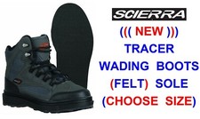 SCIERRA TRACER WADING SHOES FELT SOUL BOOTS WADERS FOR FLY ROD REEL LINE FISHING