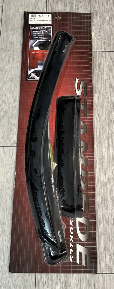 Defletor de vento lateral Stampede 6347-2 Tape-Onz 4 peças. Compatível com 07-21 Tundra - Imagem 2 de 2