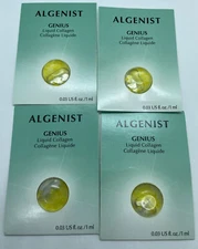 NEW 4X ALGENIST GENIUS Liquid Collagen Sample Packs 1ml/.04oz Each Free Shp ATHN