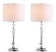 JONATHAN Y JYL2047A-SET2 Set of 2 Table Lamps Victoria 27" Crystal LED Table ...