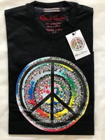 Robert Graham Ringo Starr Peace Dress T-shirt Tee Black L $98 Freeship Robert Graham Ringo Starr Peace Dress T-shirt Tee Black L $98 Freeship