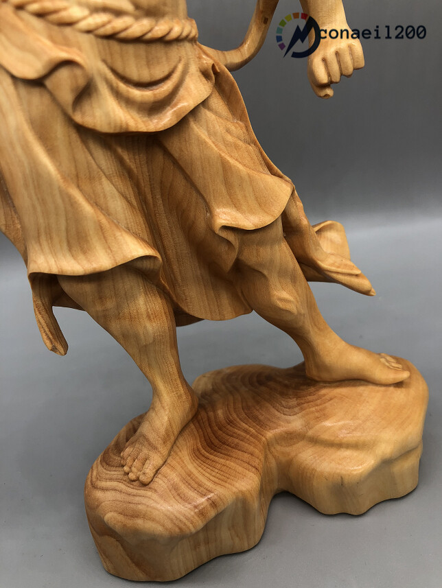 希少☆アフリカ武族一刀彫☆木彫り 漁夫 Buddha statue Wood carving 2-piece set Nio statue Kongo