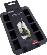 Black Silicone 12 Square Ice Cube Tray - Easy To Release Ice Cube Moulds