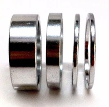 SILVER BIKE BICYCLE ALLOY 1" HEADSET SPACERS SET 2mm 5mm 10mm SILVER NEW