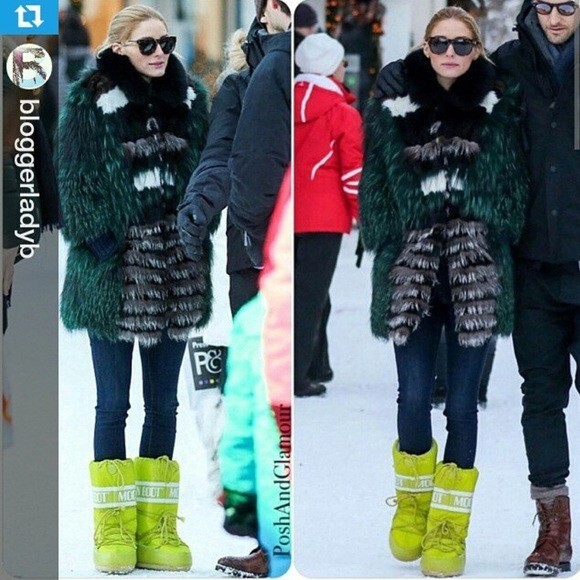 lime green moon boots