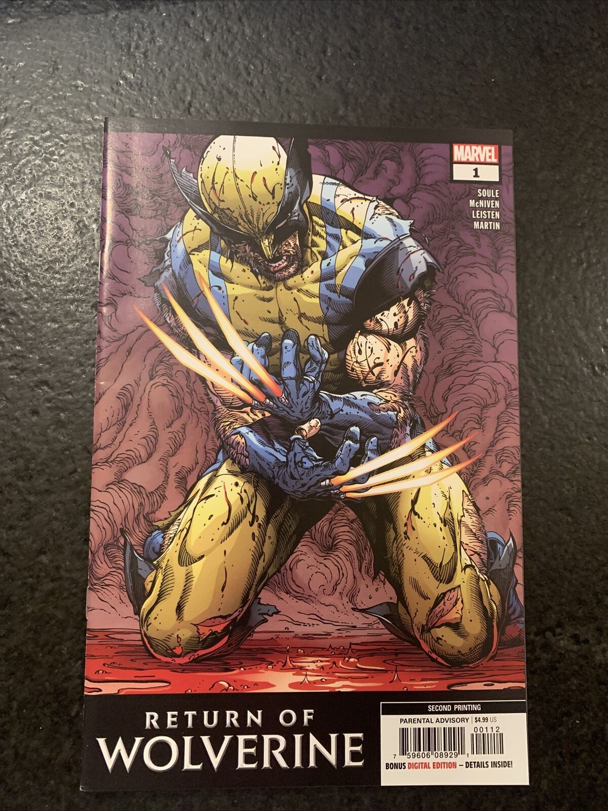 Return of Wolverine #1, 2nd Print Error, Variant, 2018
