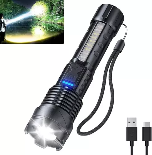 Observatioy Flashlight Outdoor Lighting White Laser Flashlight Rechargeable New - Bild 1 von 18