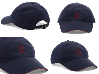 BRUNELLO CUCINELLI Logo Cap Baseball Kappe Baseballcap Golf Hat Hut Mütze New M
