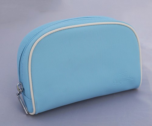 LACOSTE COSMETICS MakeUp Bag Pouch Vintage L62 Classic Slg 3 Sky Blue NEW - Picture 5 of 5