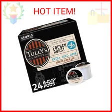 Tully's Coffee French Roast, Single-Serve Keurig K-Cup Pods, Dark Roast Coffee, 