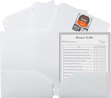 C-Line Two-Pocket Heavyweight Poly Portfolio Folder with Three-Hole Punch