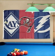 Buccaneers Lightning Rays 3 X 5 FLAG 3X5 Banner Tampa Bay New USA Tampabay Buccs