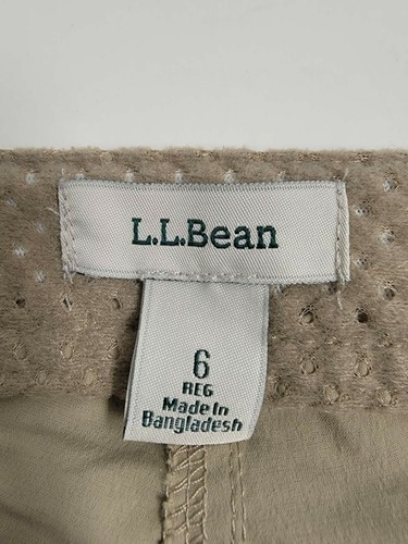 LL Bean Shorts Womens Size 6 Reg Beige Zip Pockets Comfort Hiking Outdoor - Picture 5 of 6