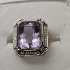 14K Amethyst & Seed Pearl Ring - C.1925  — photo 2