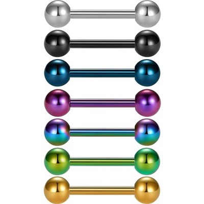 Zungenpiercing Edelstahl 316L Barbell 12 14 16 18mm Piercingschmuck