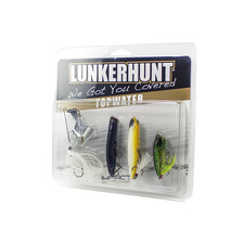 Lunkerhunt Top Water Fishing Lures Kit 4-Pack Impact Series Fishing Baits For