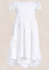 295 NEW LoveShackFancy Girls Heather Dress White Embroidered Floral Wedding 4 5