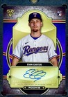 2024 Topps Triple Threads Evan Carter Rookie Auto RC Amethyst /75 Rangers #RA-EC