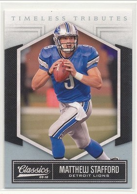 2010 Classics Matthew Stafford Timeless Tributes Silver /100