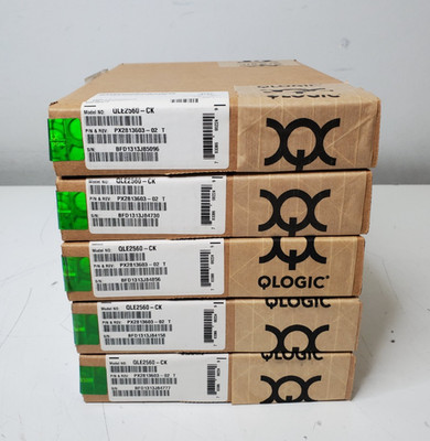 5x New/Sealed QLogic QLE2560-CK Single-Port 8Gb Fibre Channel Host Bus Adapter