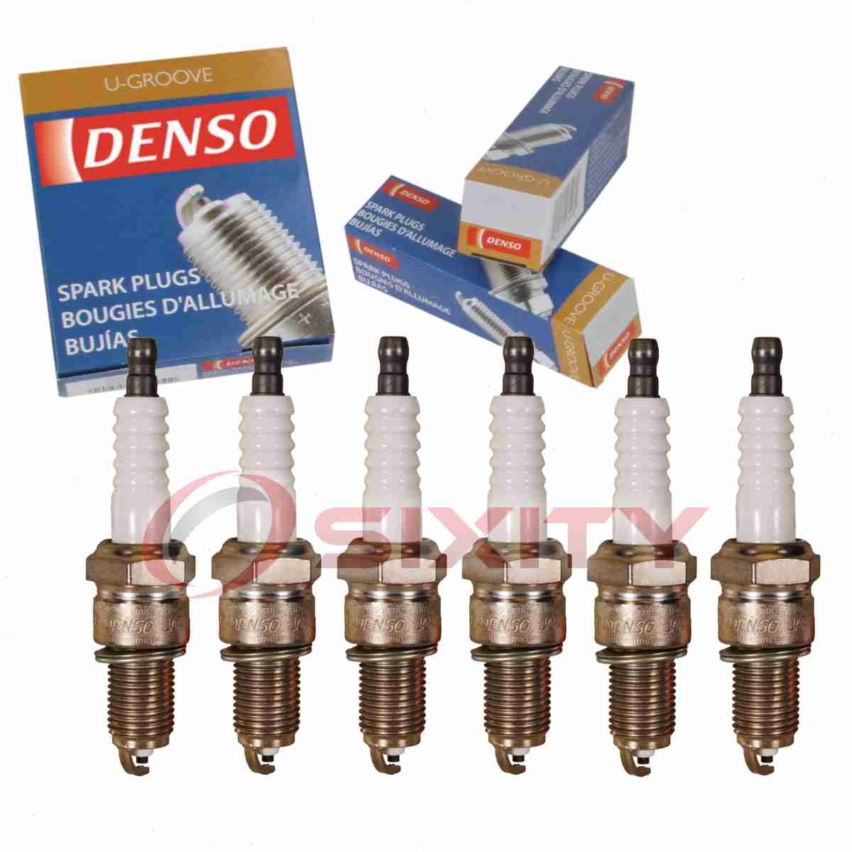 6 pc DENSO 3013 Standard U-Groove Spark Plugs for W14EXR-U ETC 6437 ERR 743 ib