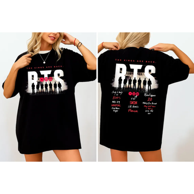 BTS Arirang Tracklist The Kings Are Back 2 Side Shirt, Bangtan