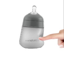 Nanob b Flexy Silicone Baby Bottle, 9oz, Grey