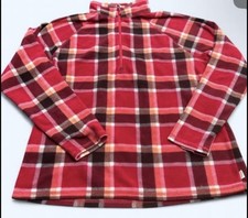 Eddie Bauer Women  s Size Large 1/4 Zip Red Fleece Pull Over. EXCELLENT condition