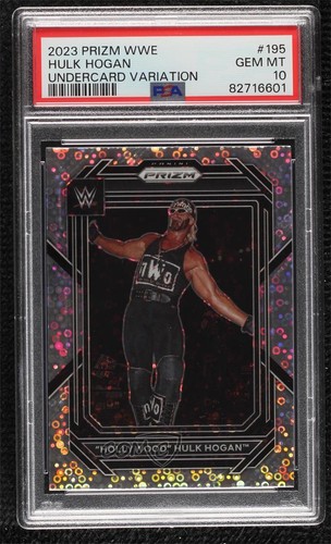 2023 Prizm WWE Variation Under Card Hollywood Hulk Hogan #195 PSA 10 GEM MT 1ef4