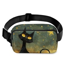 Casual Cat Fanny Pack Women Belt Waist Bag Running Workout Hiking Traveling