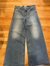 Universal Thread Wide-Leg High Rise Denim Jeans 5-Pocket Button Accents Women