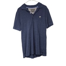 Banana Republic Mens Navy Blue Heathered Polo Shirt Standard Fit Size M