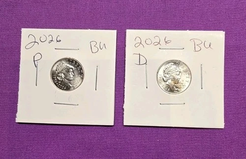 2026 P & D Emerging Liberty Dimes "BU"  In Coin Flips! **FREE SHIPPING**#wj439