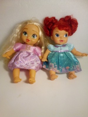 Disney Princess My First Baby Doll Lot of 4 Ariel & Rupunzel Elsa Anna 12'' EUC