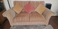 Parker Knoll  2 Seater Burghley Baslow Stripe Gold Sofas X2 +Matching Armchair.