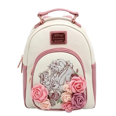 Loungefly Disney Beauty And The Beast Floral Sketch Backpack-BRAND NEW WITH TAGS
