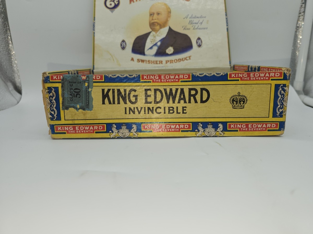 Vintage King Edward Imperial Cigar Box Empty Swisher The Seventh 6 Cent  Tobacco