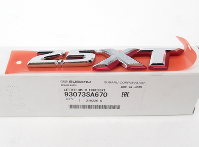 Genuine OEM Subaru 93073SA670 2.5 XT Rear Nameplate Emblem Chrome