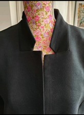 Ladies Black Jacket Large Edge to Edge L Classic Chic Smart Casual Work VGC UK