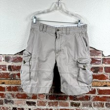 Vintage Polo Ralph Lauren Shorts Size 32 Tan Cotton Cargo Pockets Utility Work