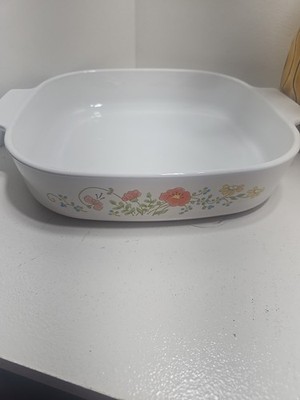 Vintage Corning Ware Casserole Pan Corelle Autumn Meadow w Lid A-1-B One Liter