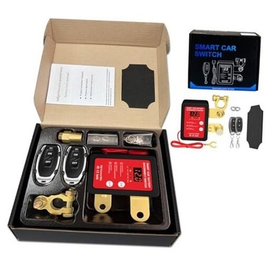 12V Smart Battery Disconnect Switch with Remote Control - Perfect for Black-DC