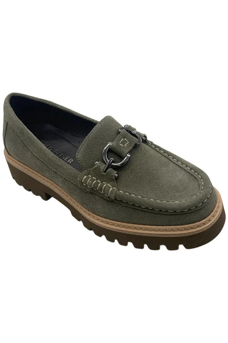 Donald J Pliner Olive distressed loafer 9M donald pliner mens shoes products for sale | eBay main image 3
