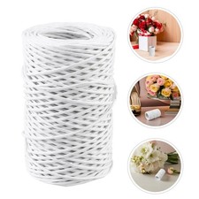 2 Rolls Floral Vine Wire - White Paper Wrapped Wire 164ft 1mm - Craft Band