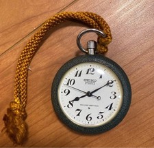 SEIKO Vintage Pocket Watch Manual Open Face 21 Jewels 1973 Railway JAPAN